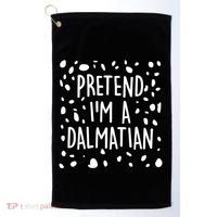 Funny Lazy Halloween Costume Pretend I'm A Dalmatian Golf Towel thumb 0