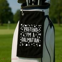 Funny Lazy Halloween Costume Pretend I'm A Dalmatian Golf Towel thumb 2