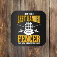 Fencing Left Handed Fencer Sport Fence Foil Epee Sabre Coaster thumb 0