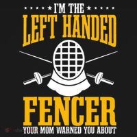 Fencing Left Handed Fencer Sport Fence Foil Epee Sabre Coaster thumb 2