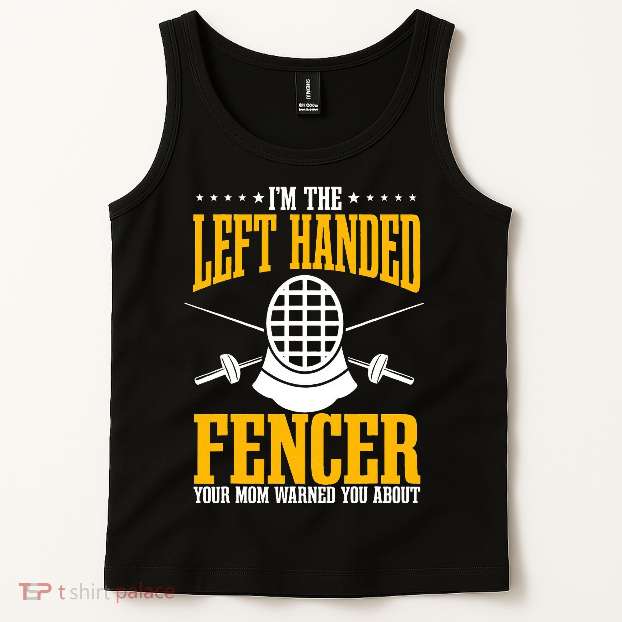 Fencing Left Handed Fencer Sport Fence Foil Epee Sabre Tank Top