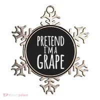 Funny Lazy Halloween Tee PRETEND I'M A GRAPE Costume Ornament thumb 0