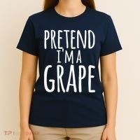 Funny Lazy Halloween Tee PRETEND I'M A GRAPE Costume T-Shirt thumb 4