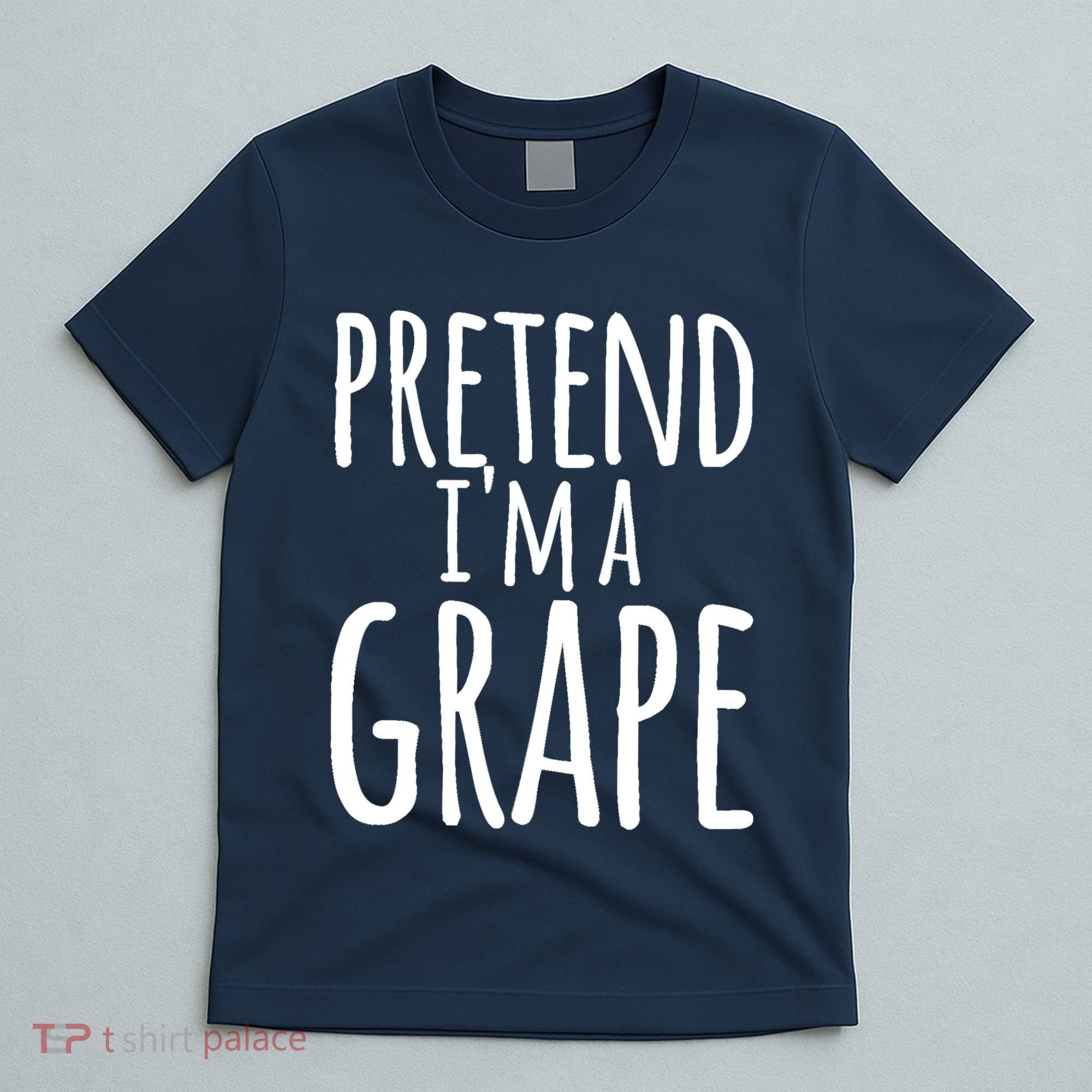 Funny Lazy Halloween Tee PRETEND I'M A GRAPE Costume T-Shirt