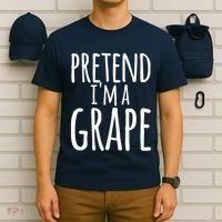 Funny Lazy Halloween Tee PRETEND I'M A GRAPE Costume T-Shirt thumb 6