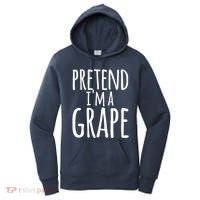 Funny Lazy Halloween Tee PRETEND I'M A GRAPE Costume Women's Hoodie thumb 0