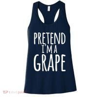 Funny Lazy Halloween Tee PRETEND I'M A GRAPE Costume Women's Tank Top thumb 0