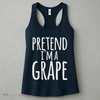 Funny Lazy Halloween Tee PRETEND I'M A GRAPE Costume Women's Tank Top thumb 3