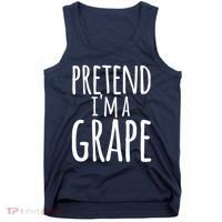 Funny Lazy Halloween Tee PRETEND I'M A GRAPE Costume Tank Top thumb 0