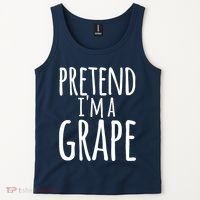 Funny Lazy Halloween Tee PRETEND I'M A GRAPE Costume Tank Top thumb 2