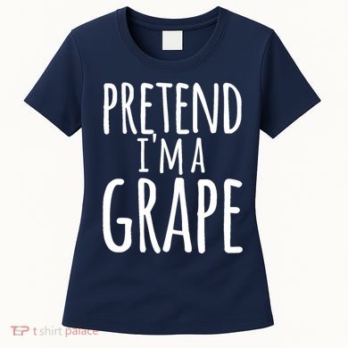 Funny Lazy Halloween Tee PRETEND I'M A GRAPE Costume Women's T-Shirt