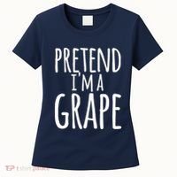 Funny Lazy Halloween Tee PRETEND I'M A GRAPE Costume Women's T-Shirt thumb 0