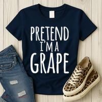 Funny Lazy Halloween Tee PRETEND I'M A GRAPE Costume Women's T-Shirt thumb 3
