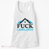 Fuck Landlords Housing Crisis Funny Social Justice Activism Women's Tank Top thumb 0