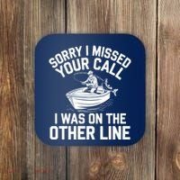 Fishing Lover Humor Novelty Funny Fisherman Coaster thumb 0