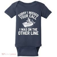 Fishing Lover Humor Novelty Funny Fisherman Baby Bodysuit thumb 0