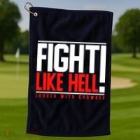 Fight Like Hell Louder With Crowder Golf Towel thumb 1