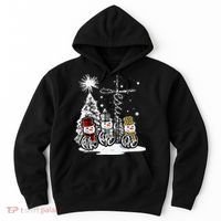 Faith Love Hope Cross Winter Snowman Hoodie thumb 0