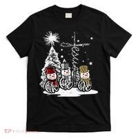 Faith Love Hope Cross Winter Snowman T-Shirt thumb 0