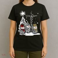 Faith Love Hope Cross Winter Snowman T-Shirt thumb 4