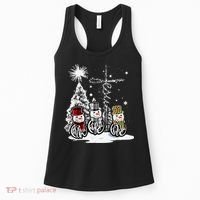 Faith Love Hope Cross Winter Snowman Women's Tank Top thumb 0