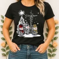 Faith Love Hope Cross Winter Snowman Women's T-Shirt thumb 2