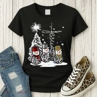 Faith Love Hope Cross Winter Snowman Women's T-Shirt thumb 3