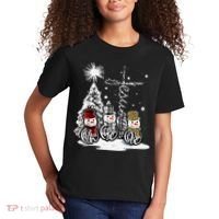 Faith Love Hope Cross Winter Snowman Kids T-Shirt thumb 2