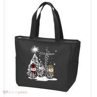 Faith Love Hope Cross Winter Snowman Tote Bag thumb 3