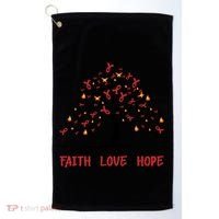 Faith Love Hope World Aids Day Cool Gift Golf Towel thumb 0