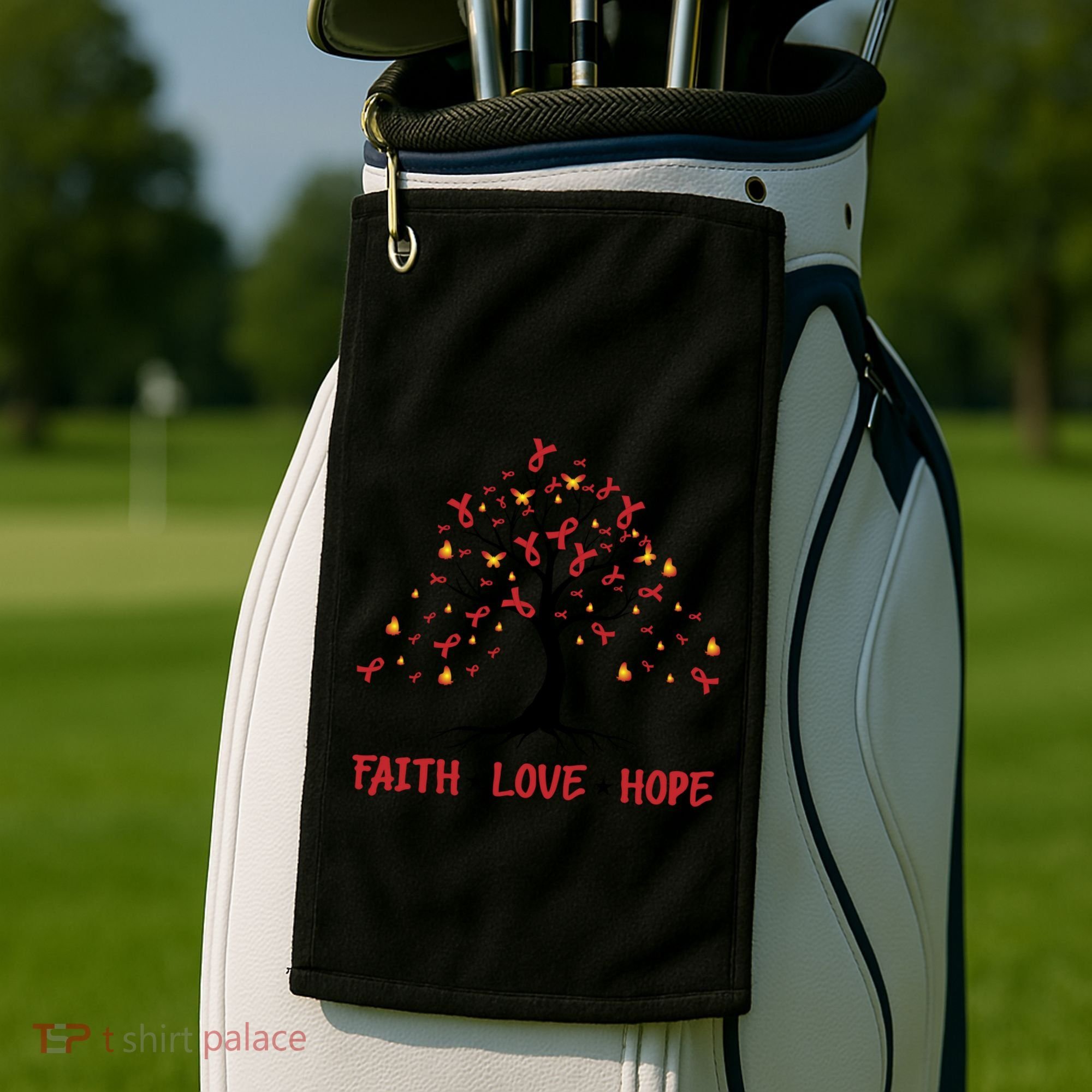 Faith Love Hope World Aids Day Cool Gift Golf Towel