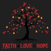 Faith Love Hope World Aids Day Cool Gift Golf Towel thumb 3