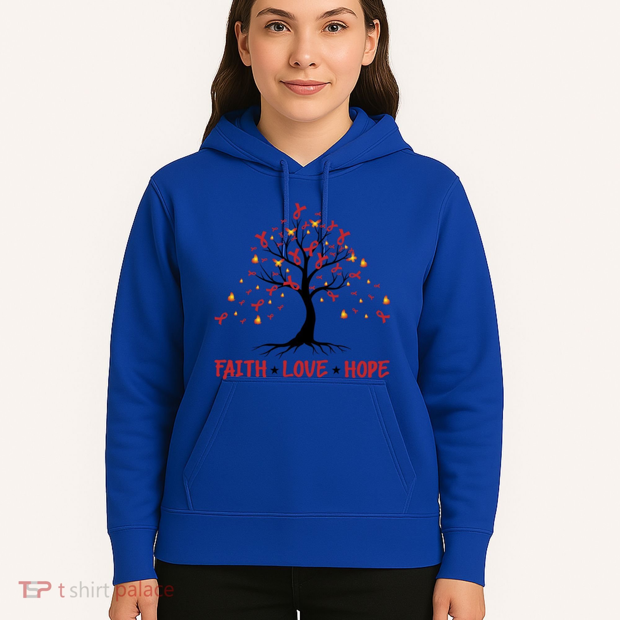 Faith Love Hope World Aids Day Cool Gift Hoodie