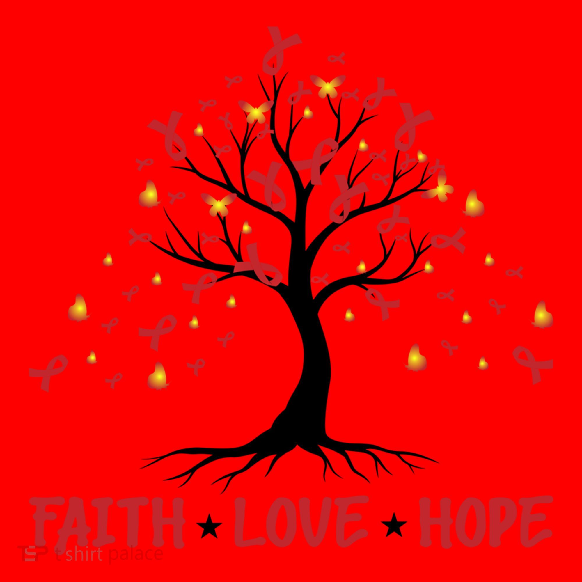 Faith Love Hope World Aids Day Cool Gift Santa Hat
