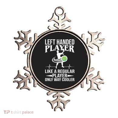 Funny Left Handed Player Like A Regular Player Only Cooler Pickle Paddle Ball Ornament
