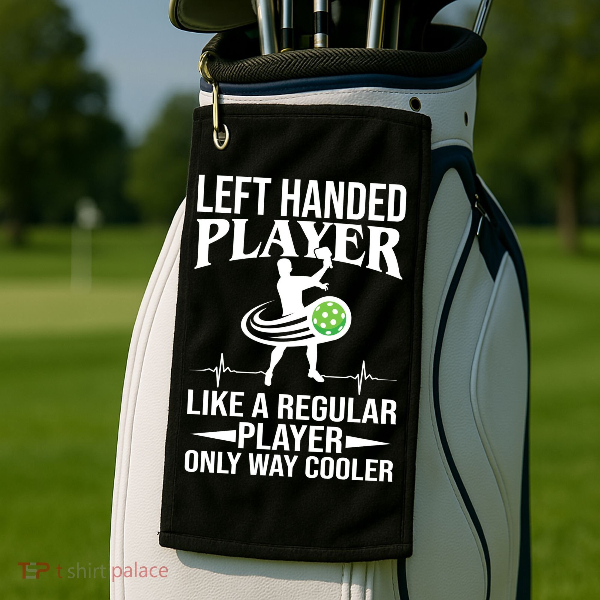 Funny Left Handed Player Like A Regular Player Only Cooler Pickle Paddle Ball Golf Towel