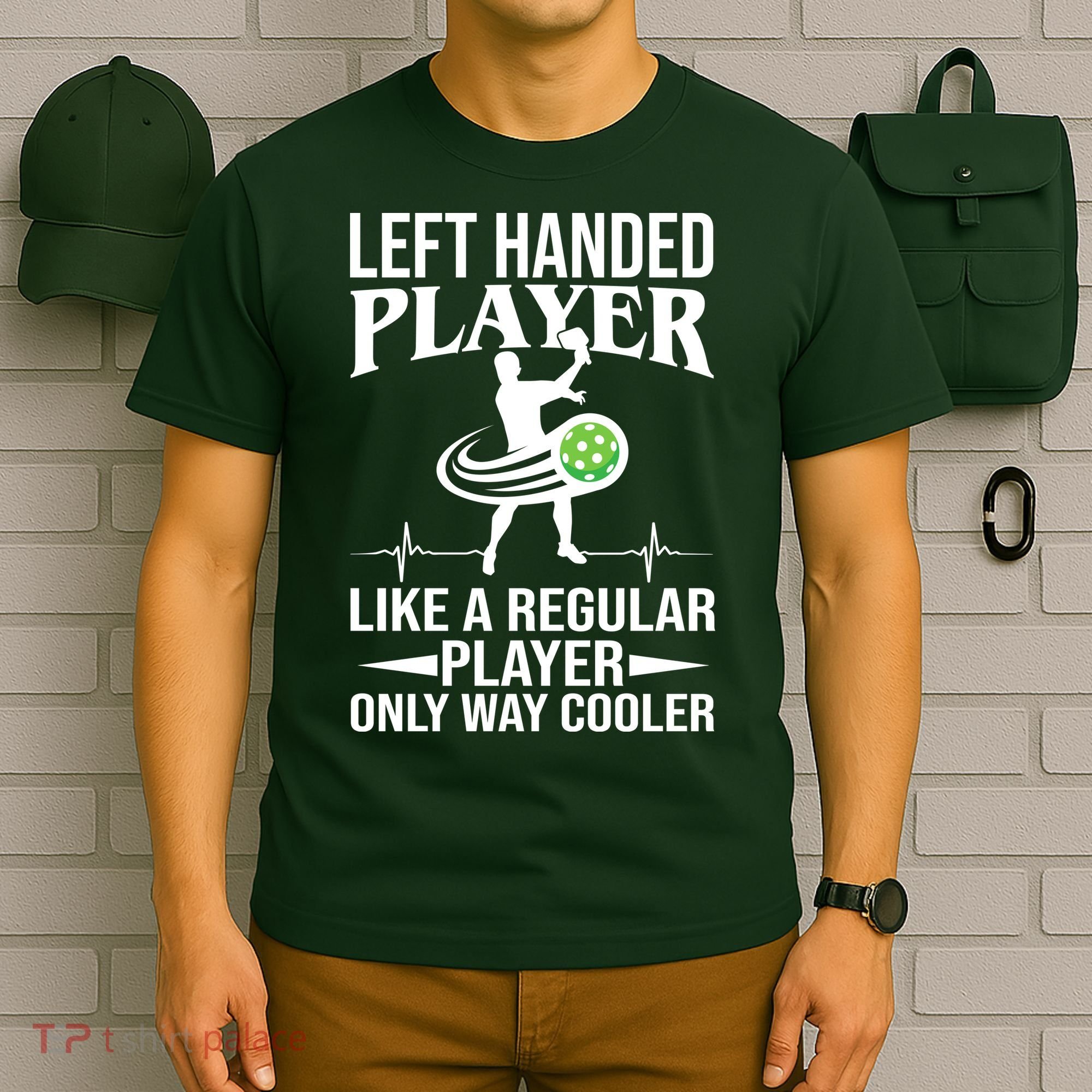 Funny Left Handed Player Like A Regular Player Only Cooler Pickle Paddle Ball T-Shirt