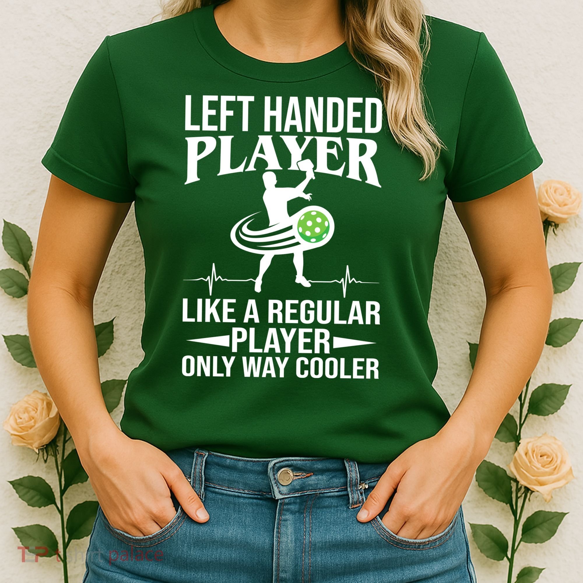 Funny Left Handed Player Like A Regular Player Only Cooler Pickle Paddle Ball Women's T-Shirt