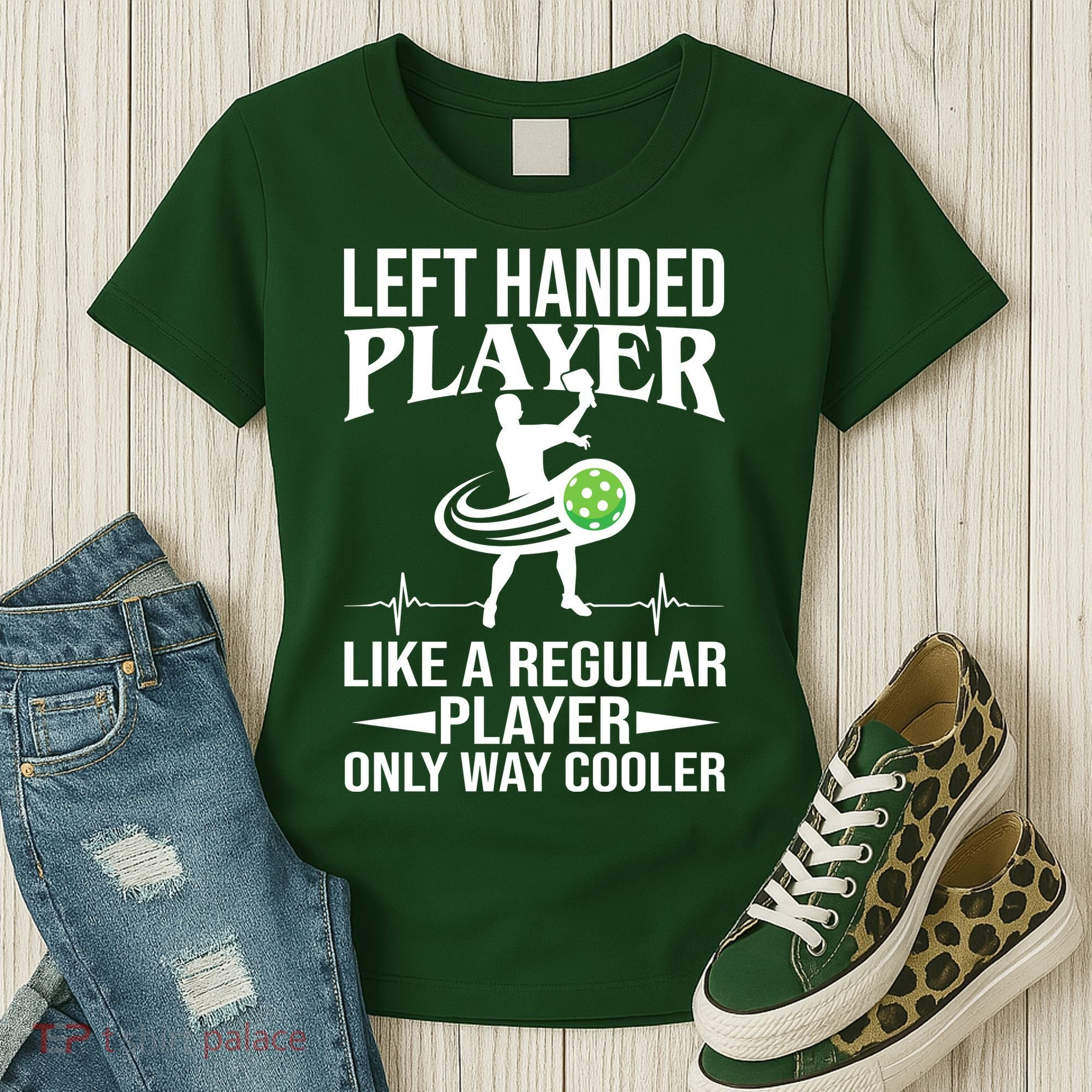 Funny Left Handed Player Like A Regular Player Only Cooler Pickle Paddle Ball Women's T-Shirt
