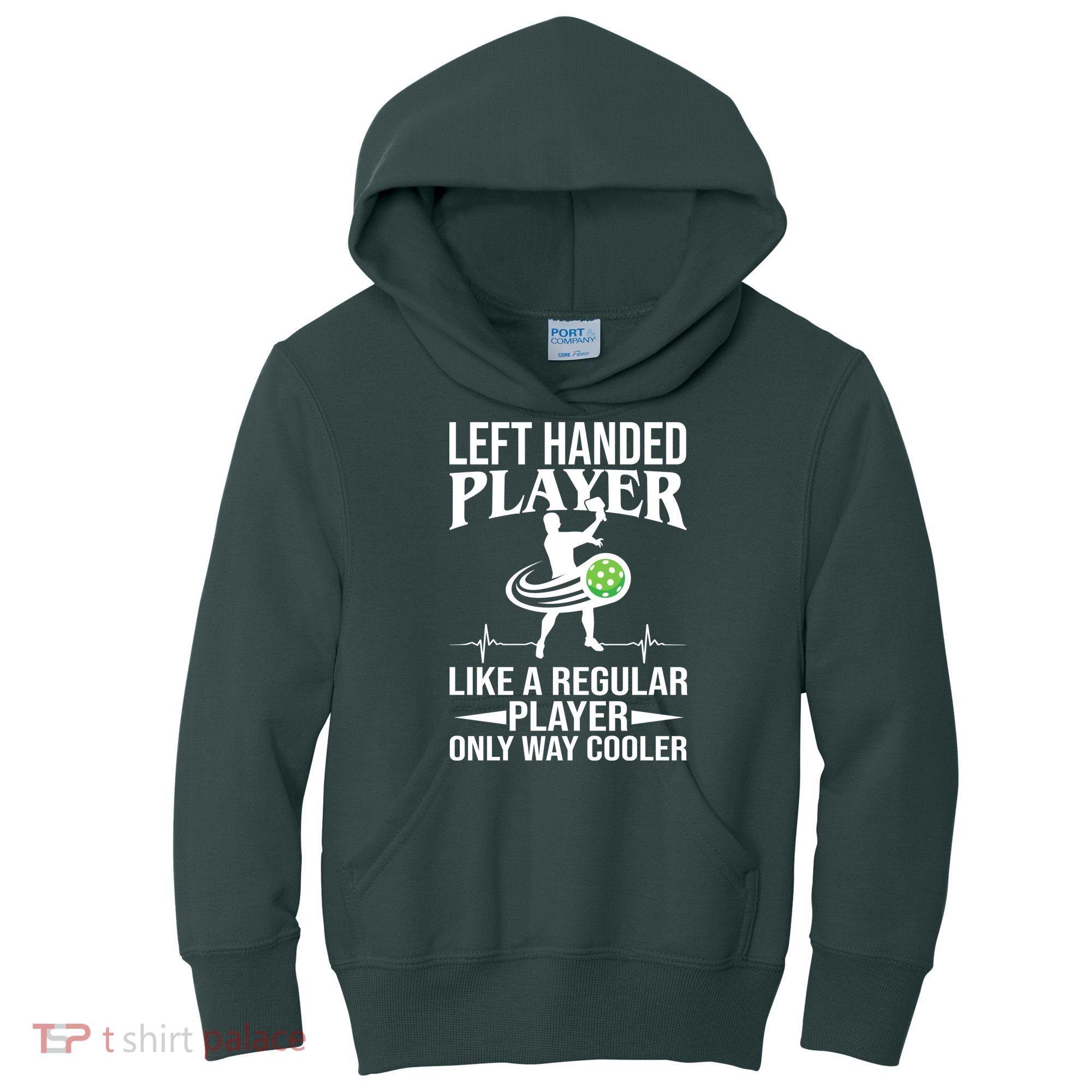 Funny Left Handed Player Like A Regular Player Only Cooler Pickle Paddle Ball Kids Hoodie