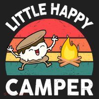 Funny Little Happy Camper Boy Girl Smore Camping Women's Sweatshirt thumb 2
