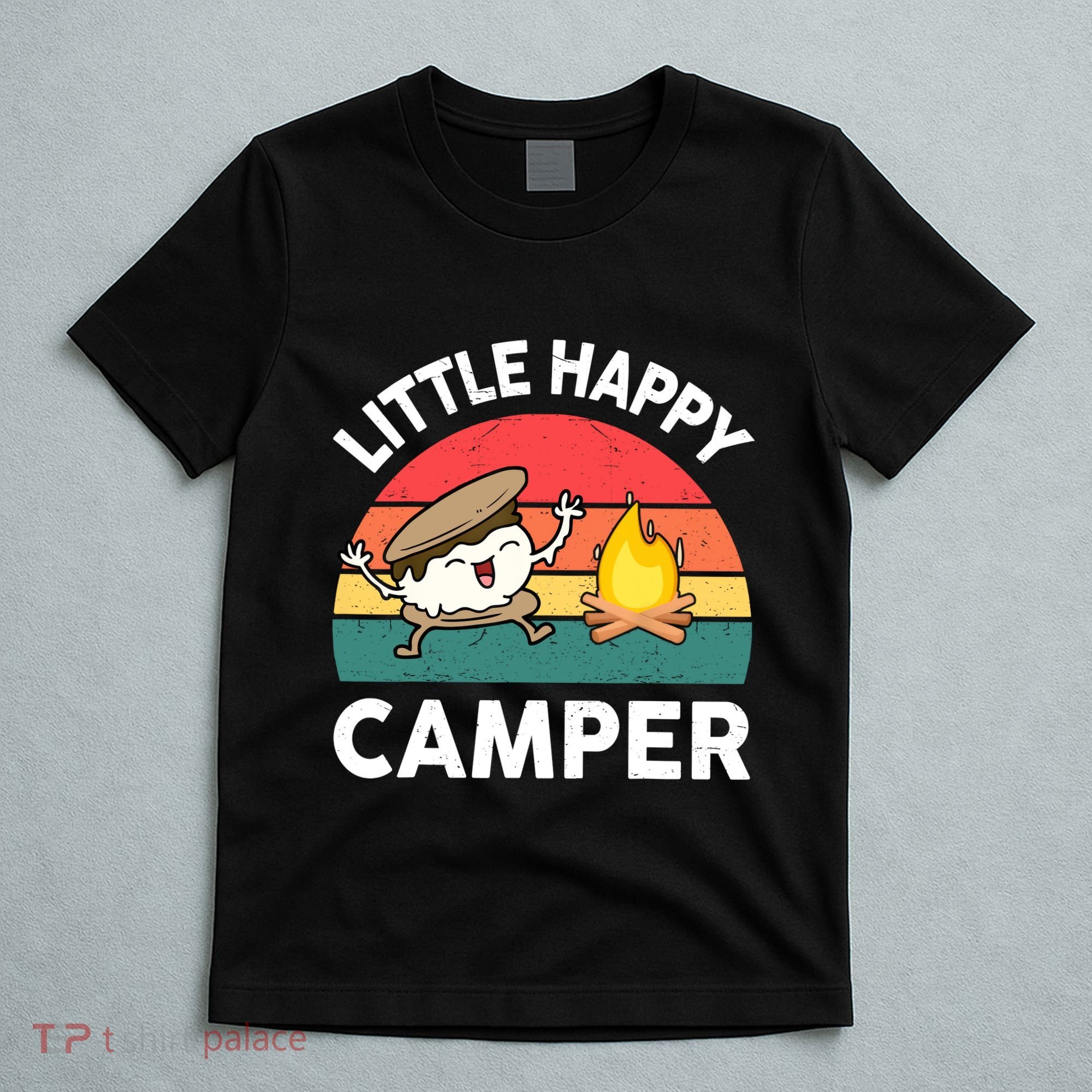 Funny Little Happy Camper Boy Girl Smore Camping T-Shirt
