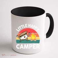 Funny Little Happy Camper Boy Girl Smore Camping Coffee Mug thumb 1