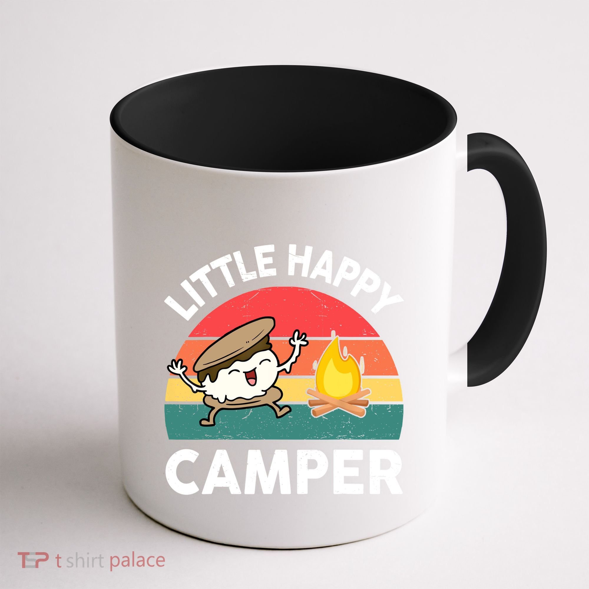 Funny Little Happy Camper Boy Girl Smore Camping Coffee Mug