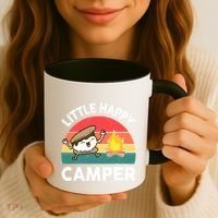 Funny Little Happy Camper Boy Girl Smore Camping Coffee Mug thumb 3