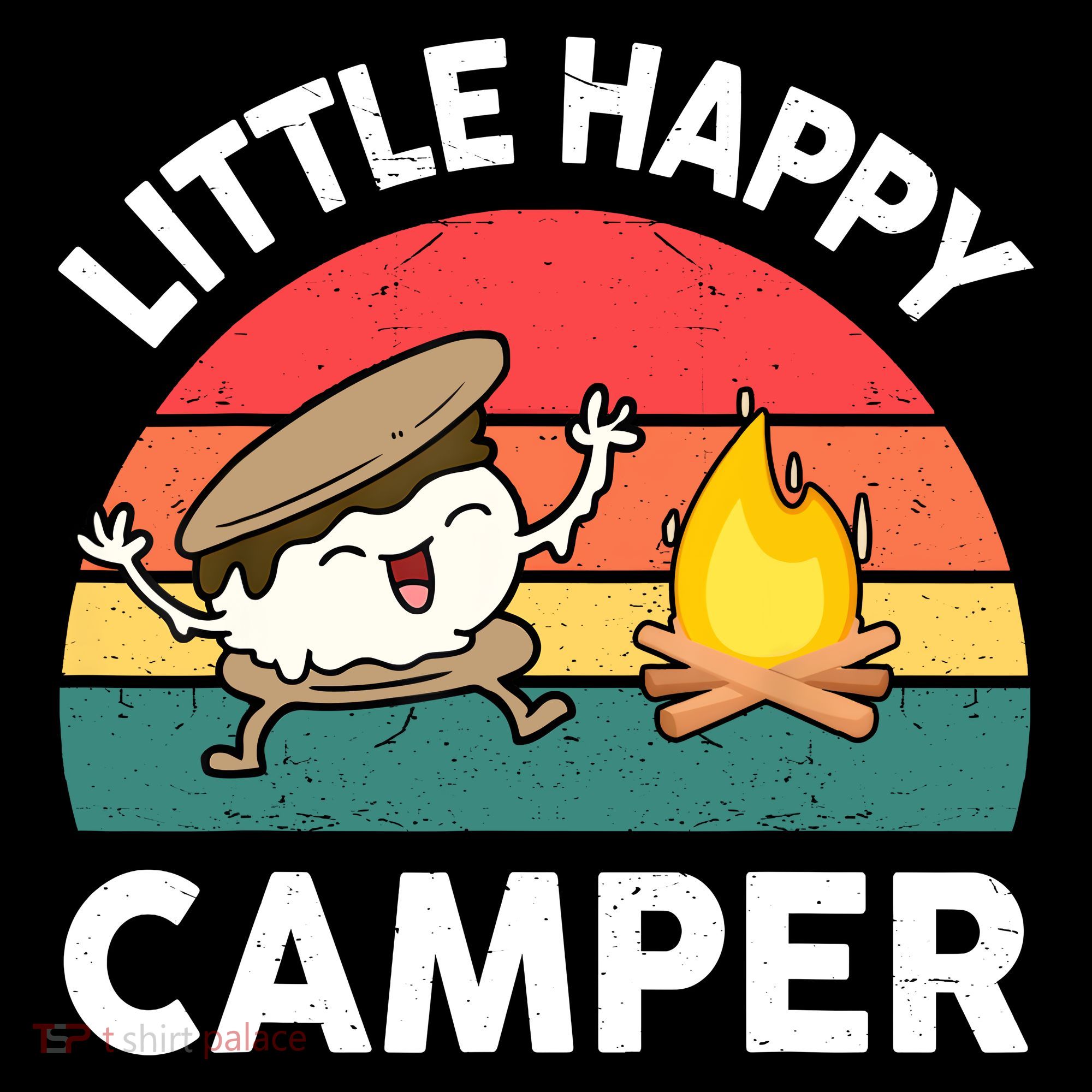 Funny Little Happy Camper Boy Girl Smore Camping Coffee Mug