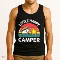 Funny Little Happy Camper Boy Girl Smore Camping Tank Top thumb 3
