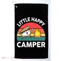 Funny Little Happy Camper Boy Girl Smore Camping Golf Towel thumb 0