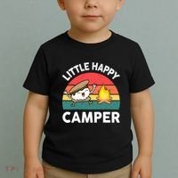 Funny Little Happy Camper Boy Girl Smore Camping Toddler T-Shirt thumb 2