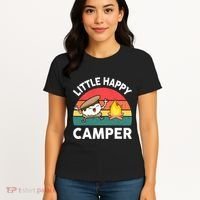 Funny Little Happy Camper Boy Girl Smore Camping Women's T-Shirt thumb 4